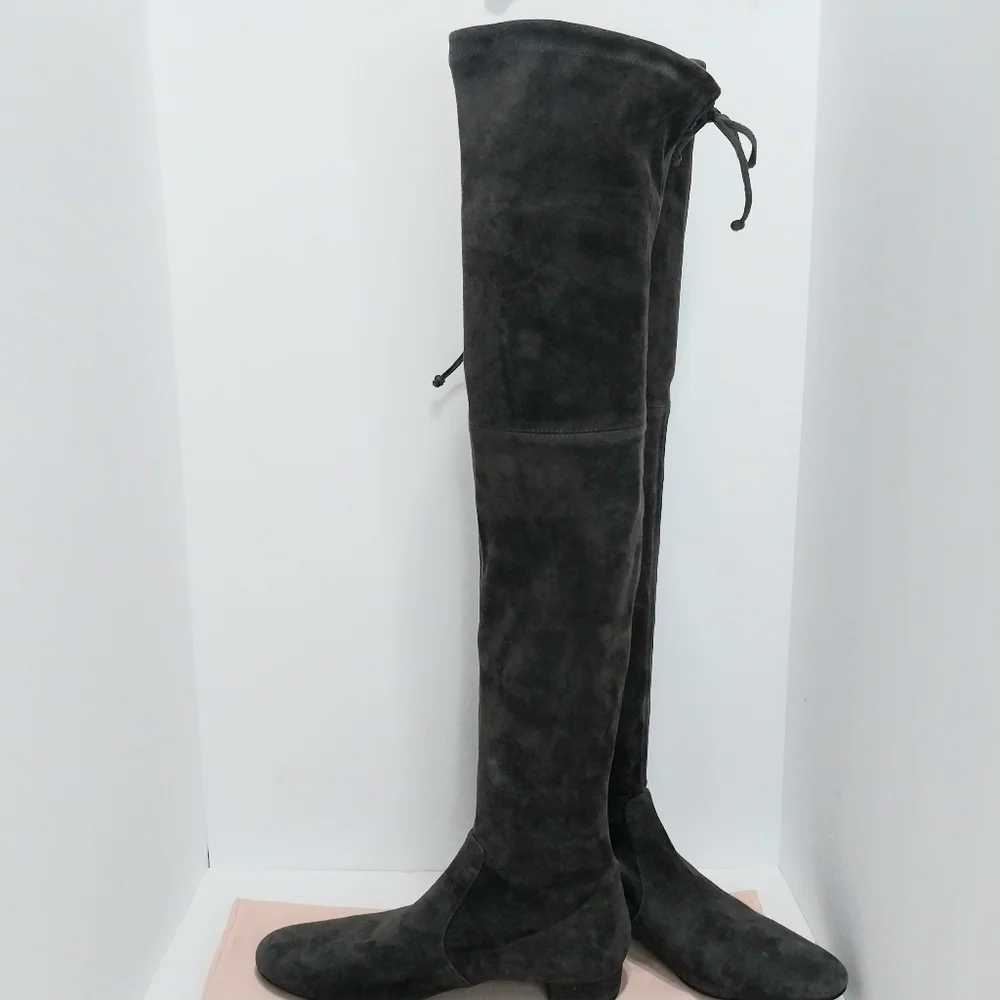 Stuart Weitzman Lowland Over-The-Knee Suede‎ Boots, Size 8.5|EUR 39